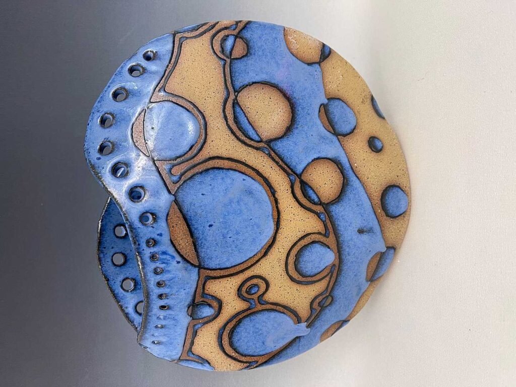Blue Polka Dot Vase