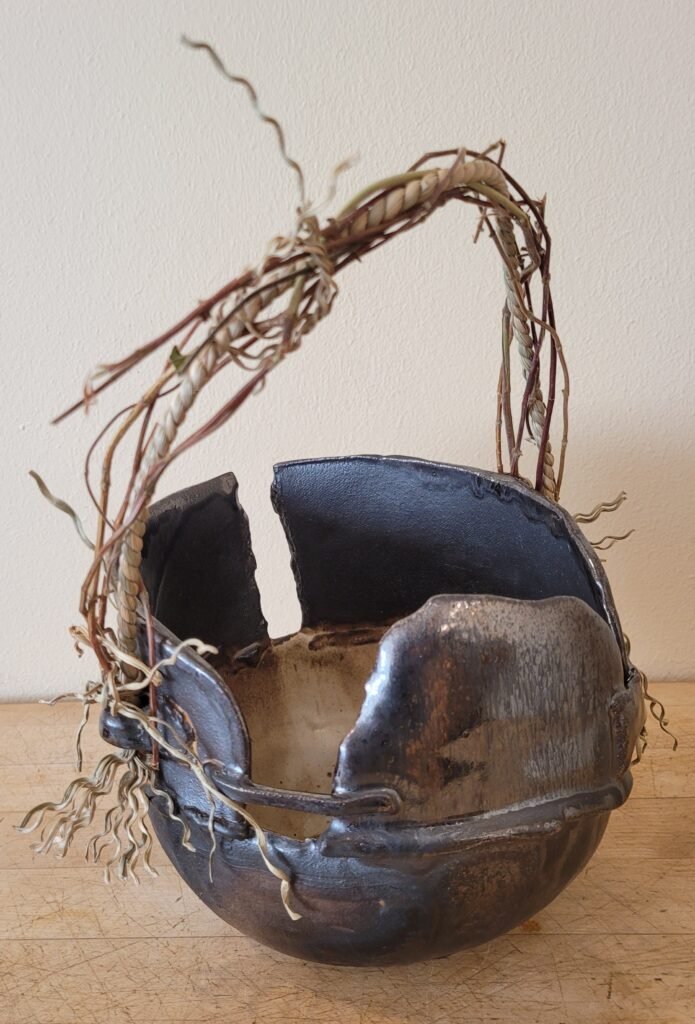 Ceramic Vessel with Twig Handle
